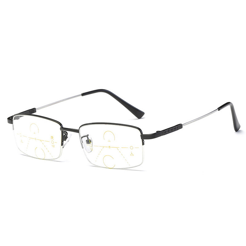 Glosrity Titanium progressive far and near dual-use reading glasses-SE