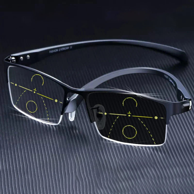 Glosrity Titanium progressive far and near dual-use reading glasses-PL