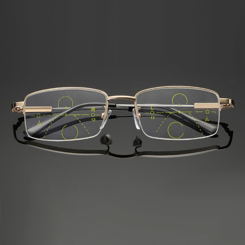 Glosrity Titanium progressive far and near dual-use reading glasses-SE