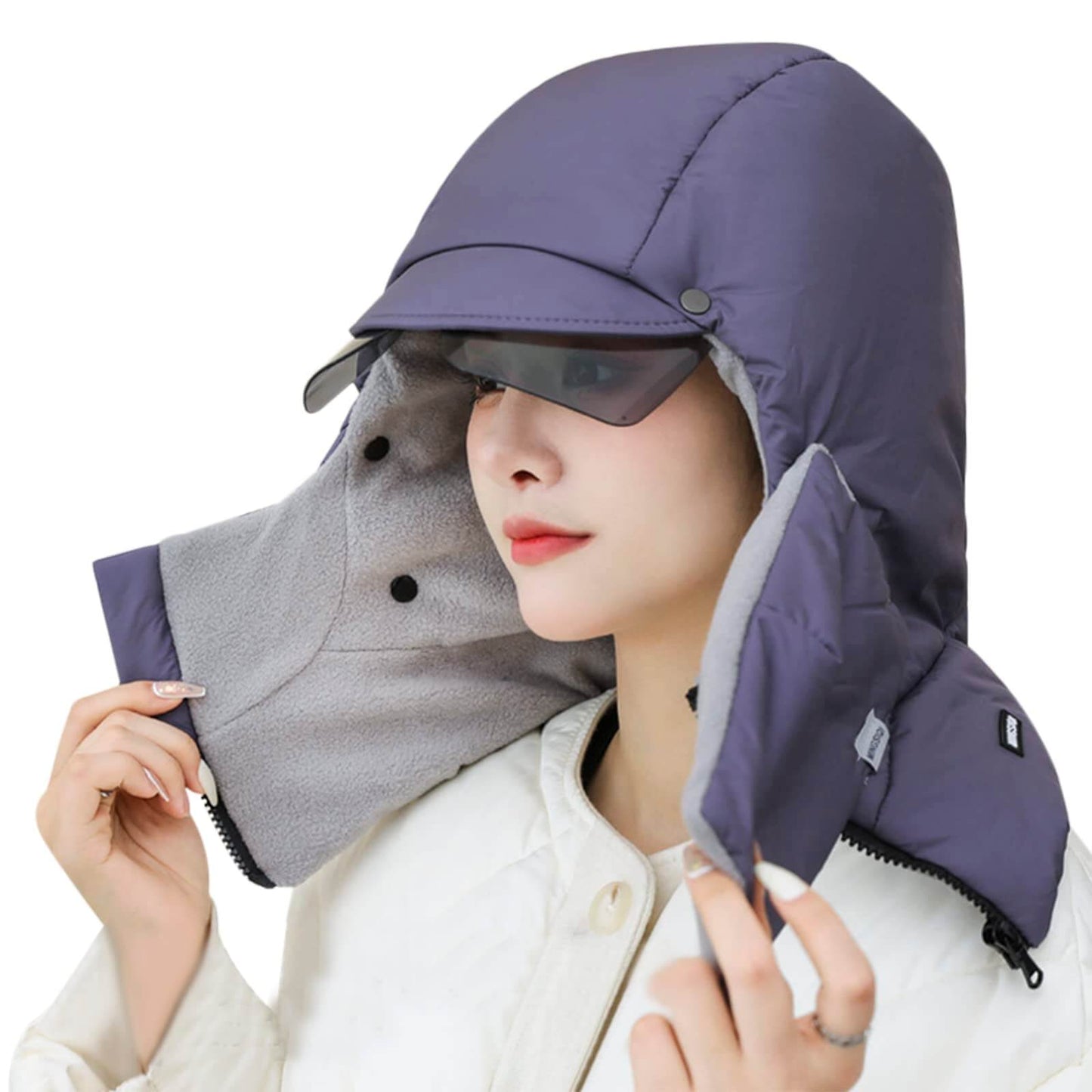 4 in 1 Winter Down Trapper Hat