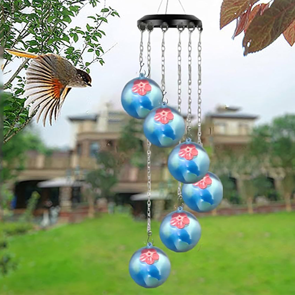 Glosrity Acrylic Wind Chime Hummingbird Feeder