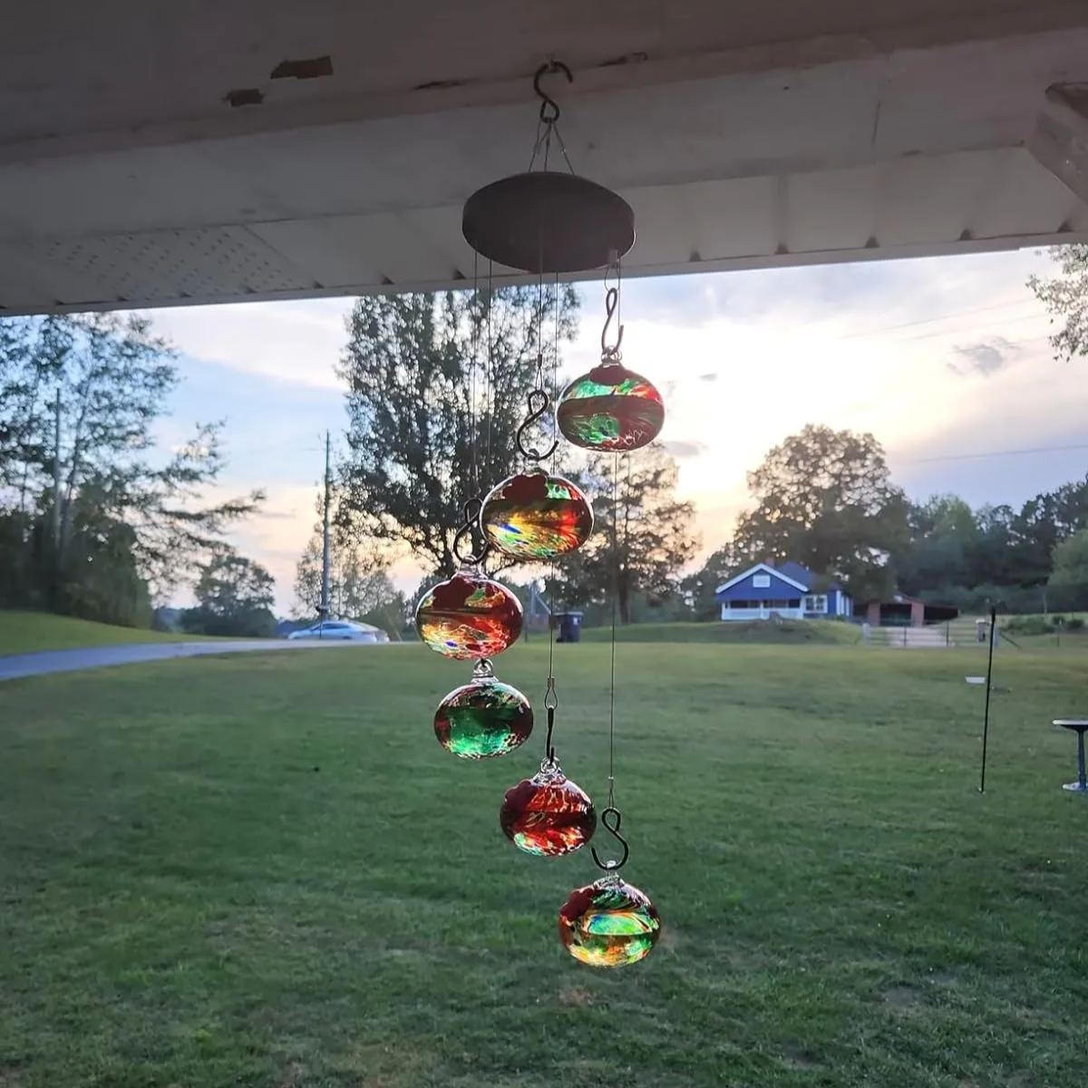 Glosrity Acrylic Wind Chime Hummingbird Feeder