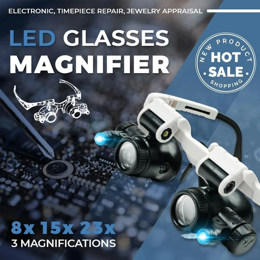 Glosrity LED Glasses Magnifier