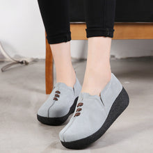 Load image into Gallery viewer, Round toe fly woven mesh thick sole ladies casual shoes
