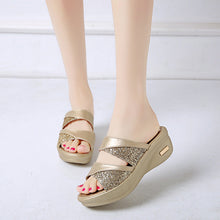 Load image into Gallery viewer, Fashion Platform Platform Wedge Wedge Ladies Slippers
