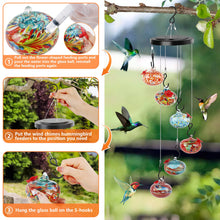 Load image into Gallery viewer, Sherem Wind Chime Hummingbird Feeder
