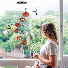 Load image into Gallery viewer, Sherem Wind Chime Hummingbird Feeder
